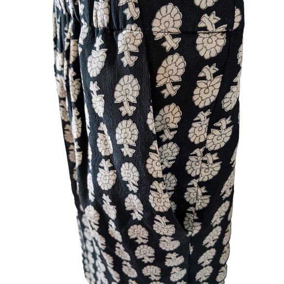 Madewell Black and Tan Knee Length Lightweight Silk Skirt Size Medium - Picture 4 of 9